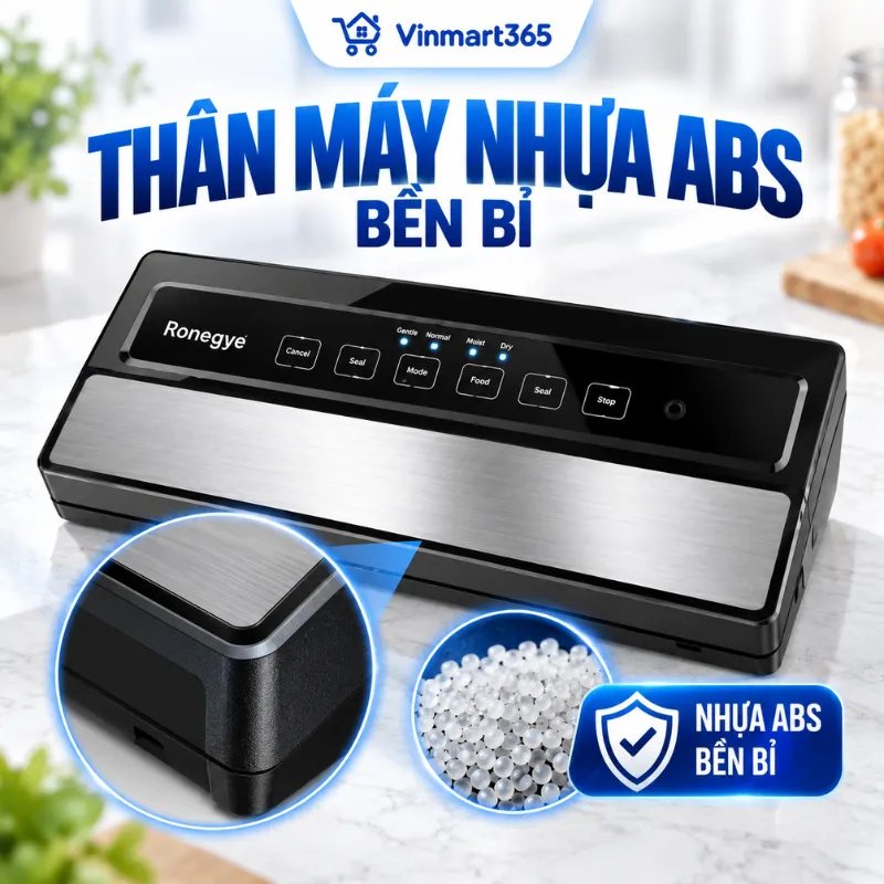 Thiết kế nhỏ gọn, thân máy nhựa ABS bền bỉ và dễ vệ sinh