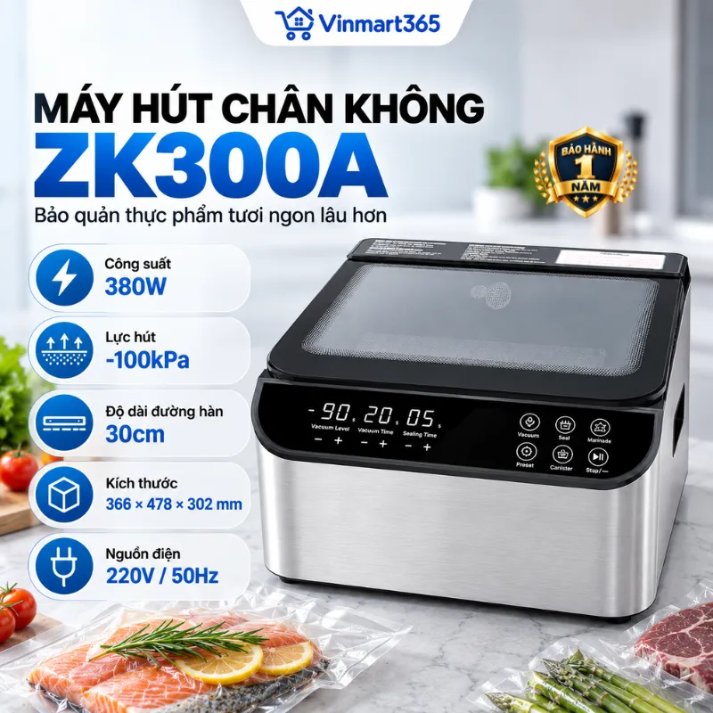 Thông tin sản phẩm máy hút chân không tự động ZK300A
