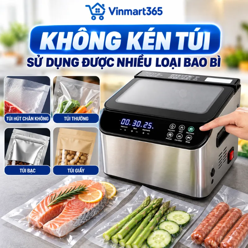 Không kén túi, sử dụng được nhiều loại bao bì