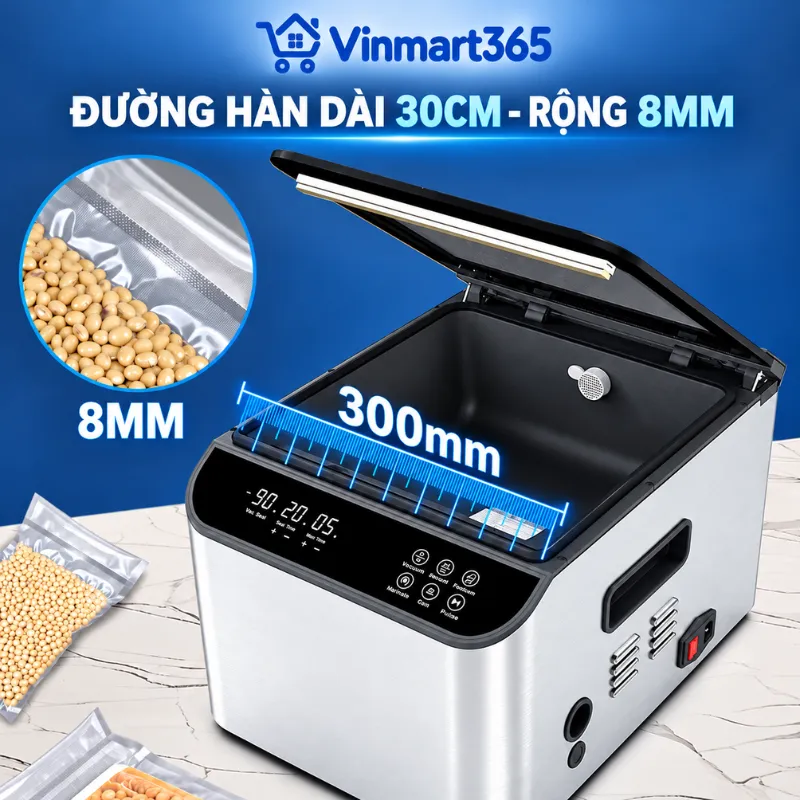 Đường hàn dài 30cm, rộng 8mm