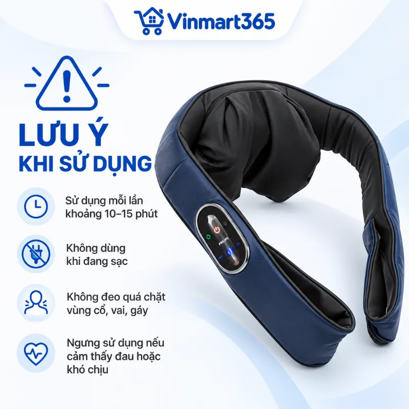 Lưu ý khi sử dụng máy masasge cổ vai gáy Philips PPM3521