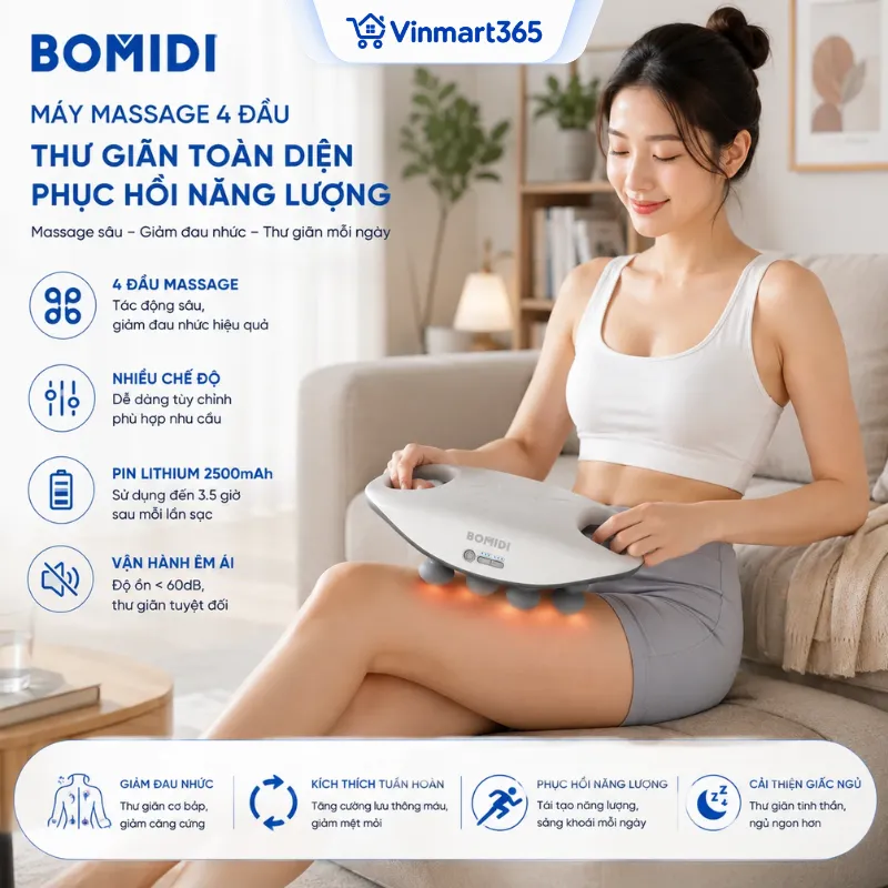 Máy massage 4 đầu Bomidi MG3
