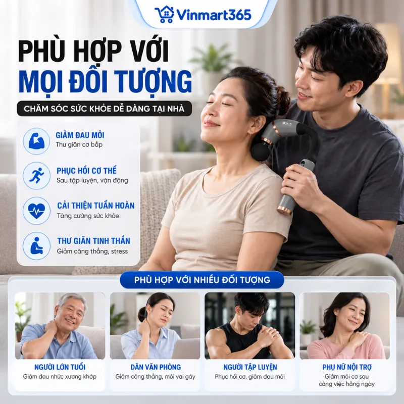 Máy massage cầm tay Kachi MK405 phù hợp với ai?