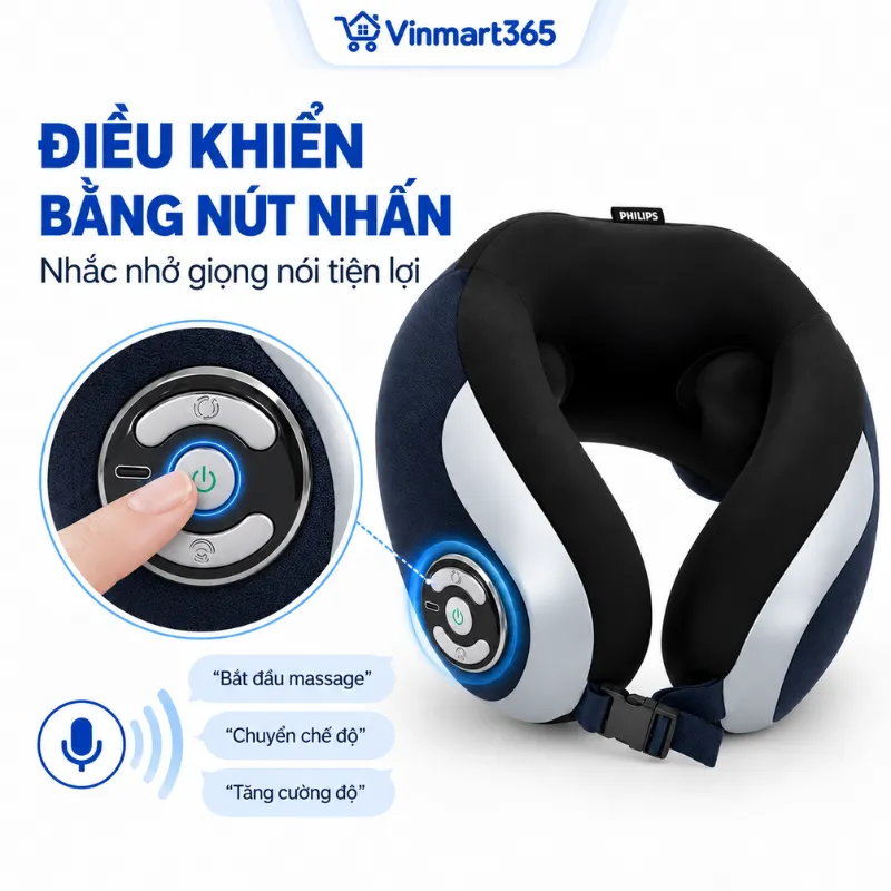 Điều khiển bằng nút nhấn, nhắc nhở giọng nói tiện lợi