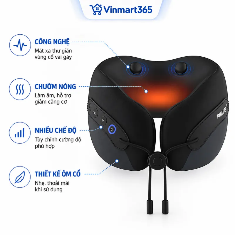 Máy massage cổ vai gáy Philips 3306N-EMS