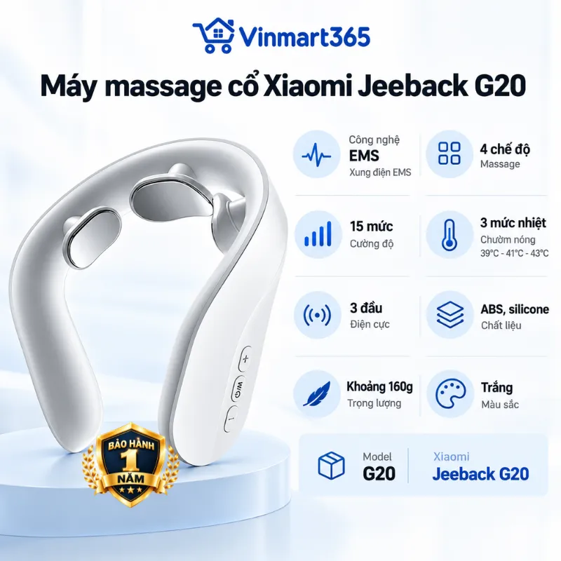 Thông số kỹ thuật máy massage cổ Xiaomi Jeeback G20