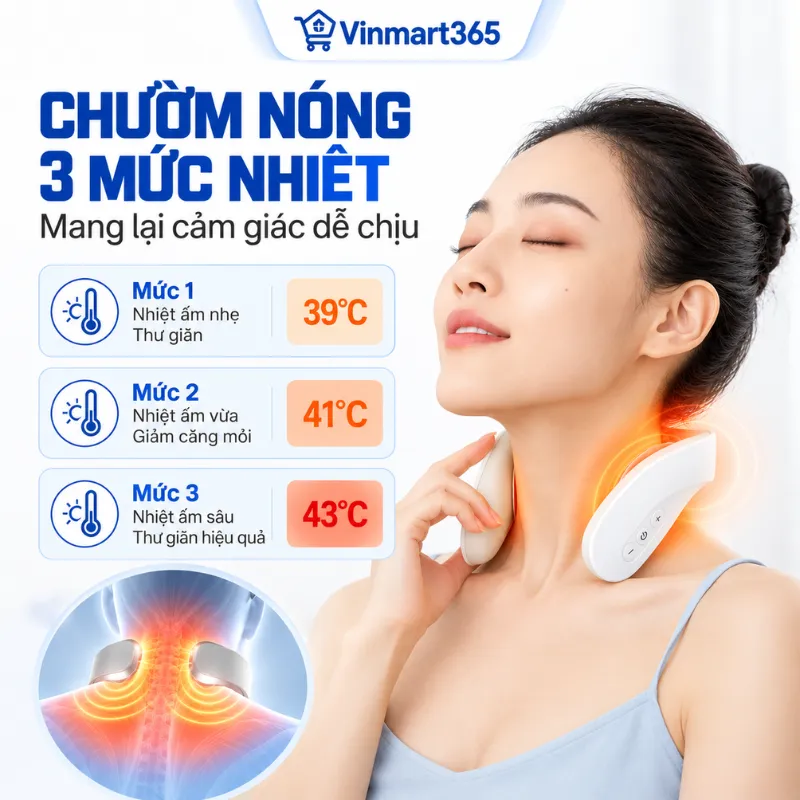 Chườm nóng 3 mức nhiệt dễ chịu