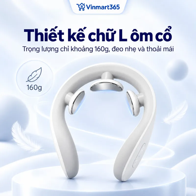 Thiết kế chữ L ôm cổ, trọng lượng chỉ khoảng 160g