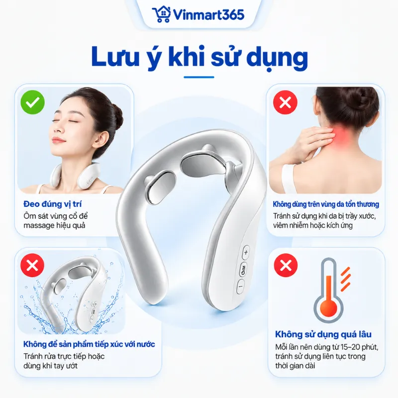 Lưu ý khi sử dụng máy massage cổ Xiaomi Jeeback G20