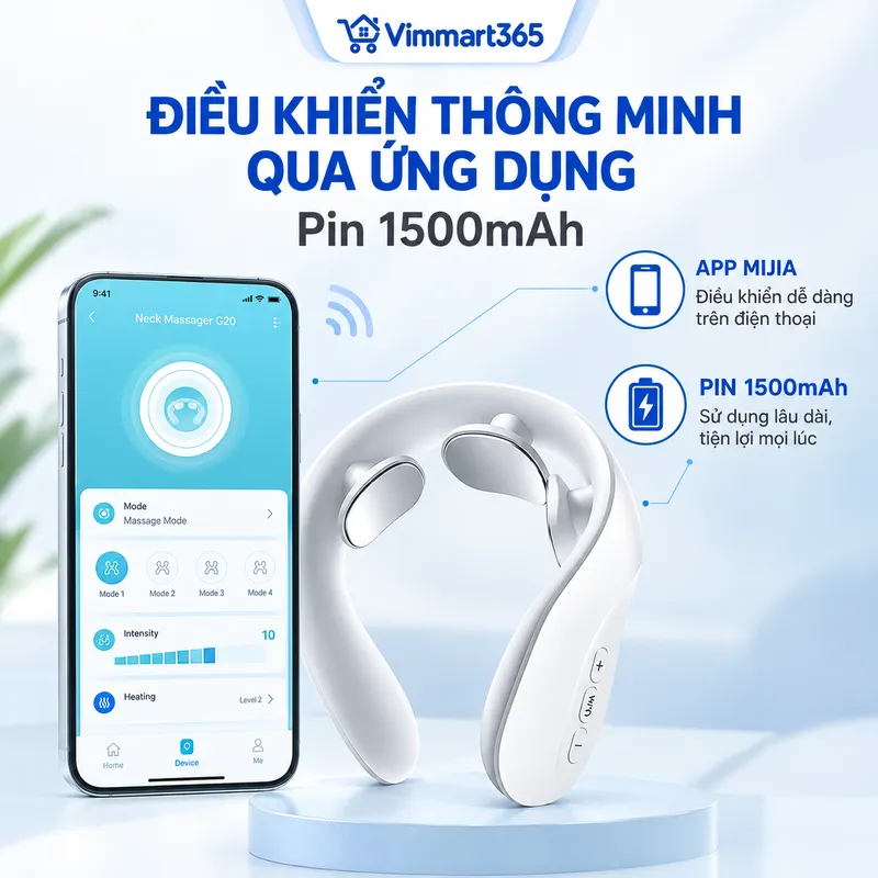 Điều khiển thông minh qua ứng dụng, pin 1500mAh