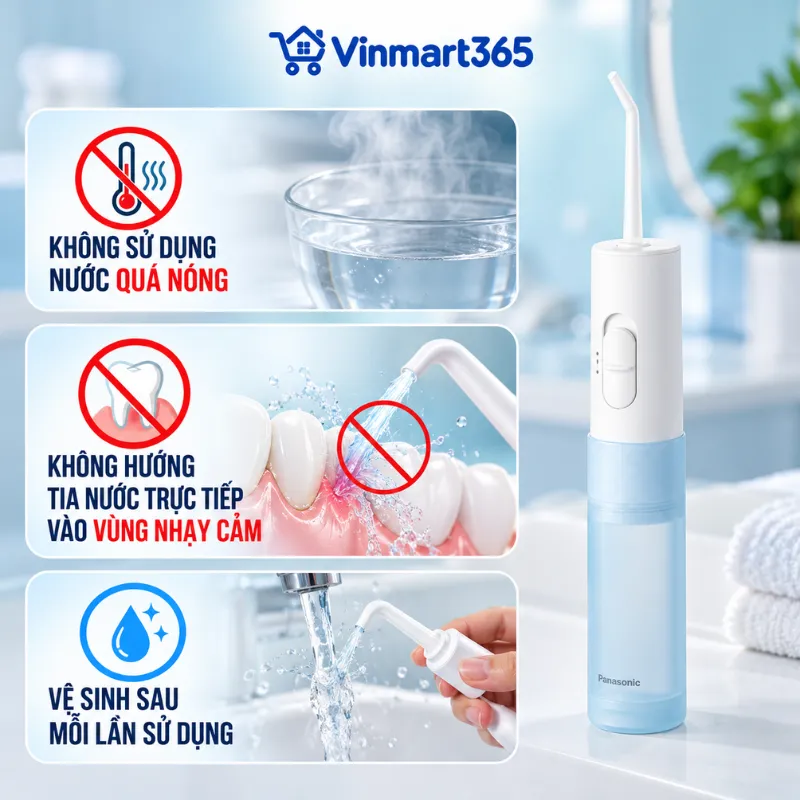 Lưu ý khi sử dụng máy tăm nước Panasonic EW-DJ11
