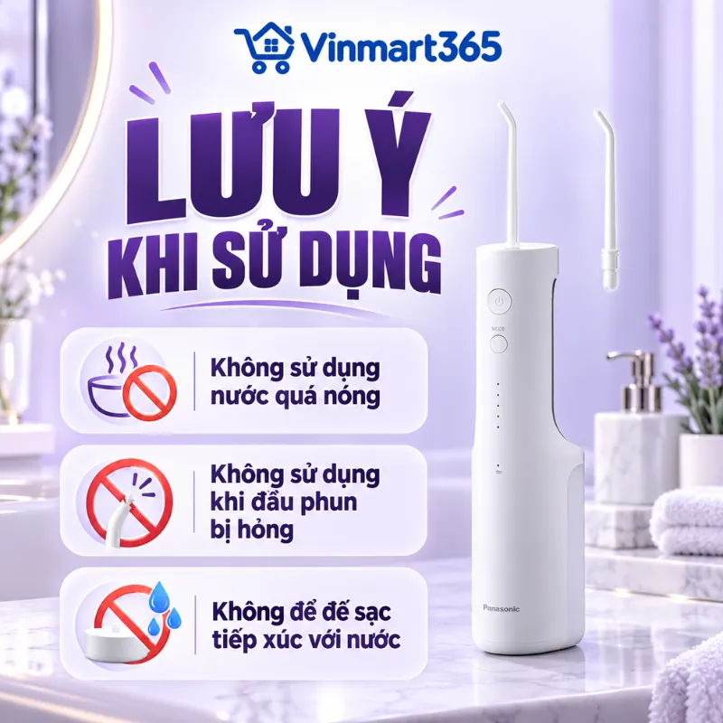 Lưu ý khi sử dụng máy tăm nước Panasonic EW-DJ26-V242