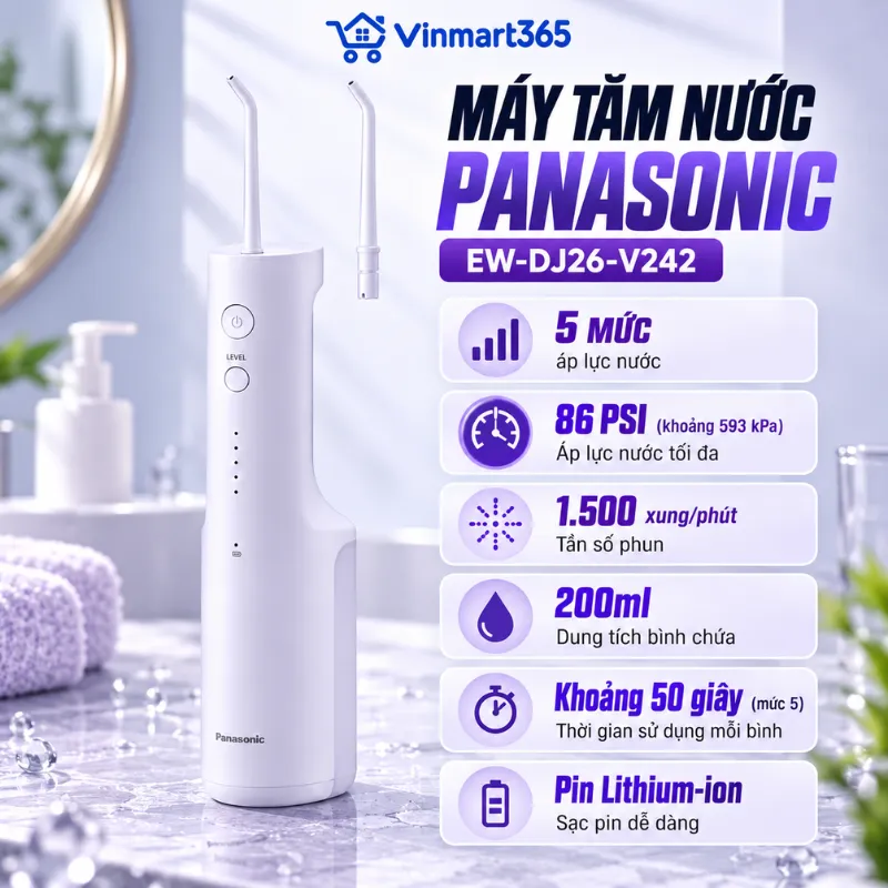 Thông tin sản phẩm máy tăm nước Panasonic EW-DJ26-V242