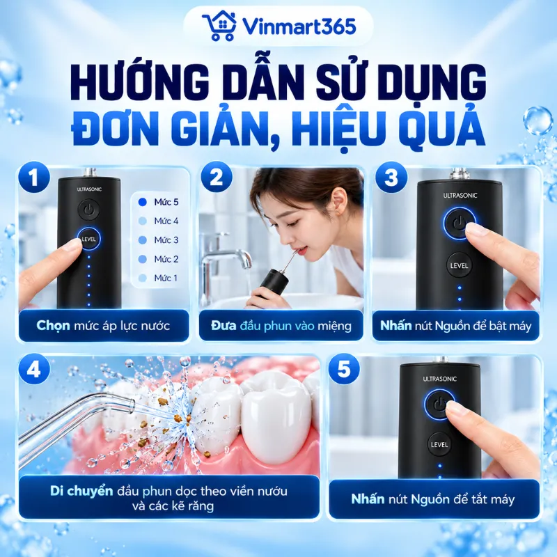 Hướng dẫn sử dụng máy tăm nước Panasonic EW-DJ86