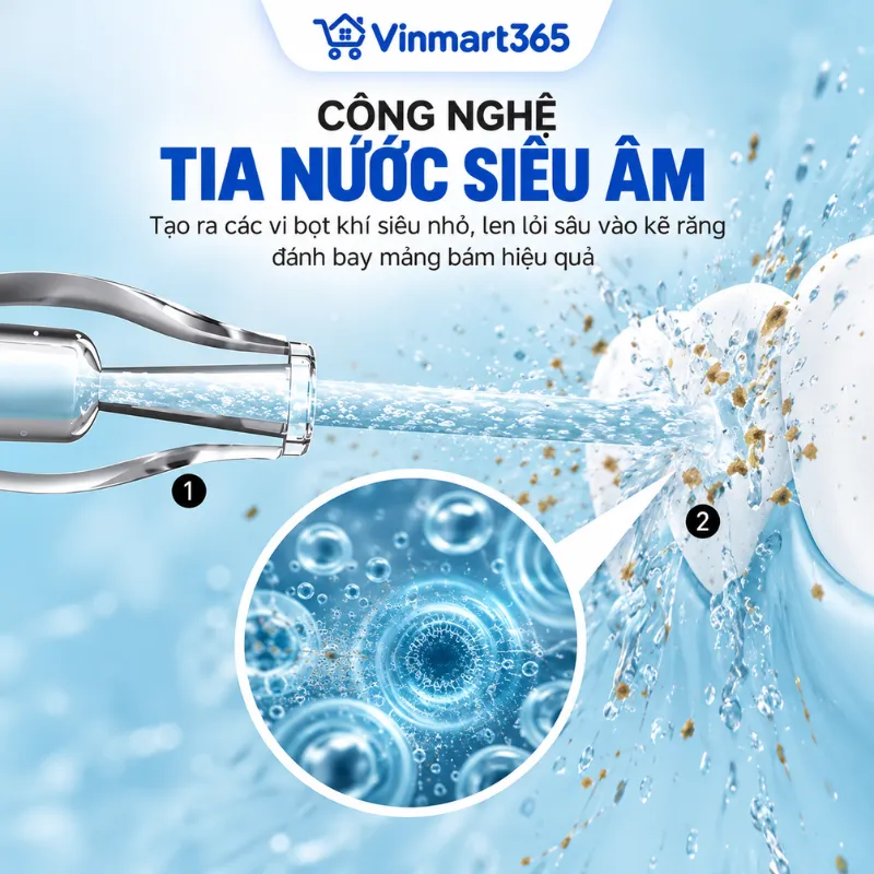 Công nghệ tia nước siêu âm, hỗ trợ làm sạch sâu các kẽ răng