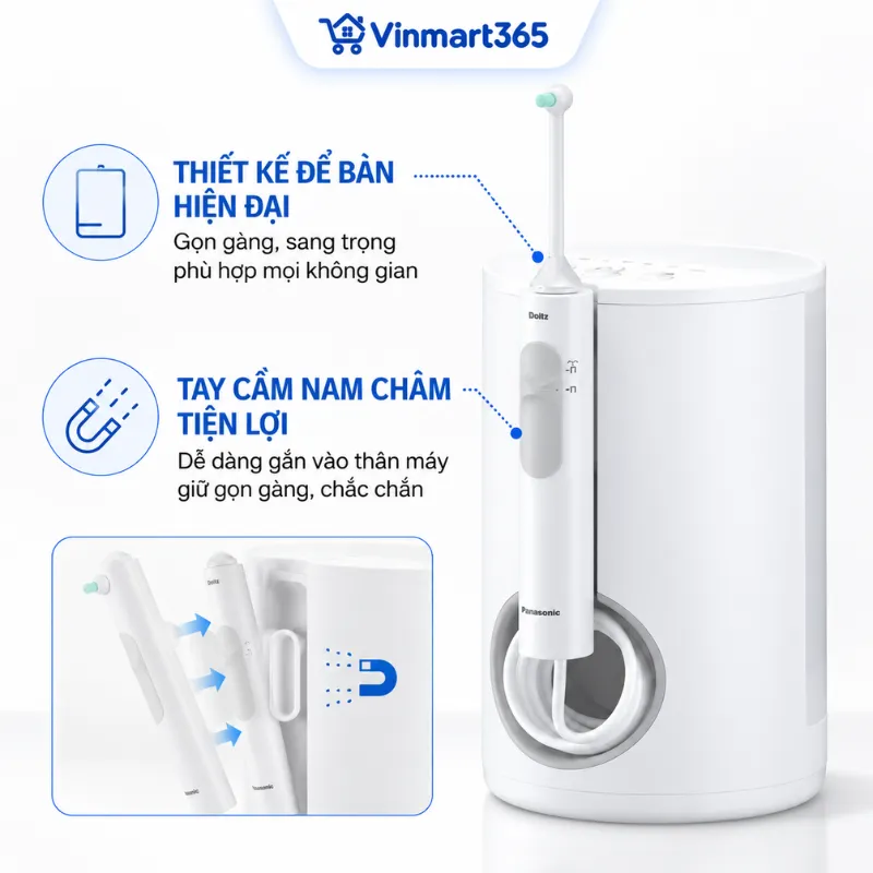 Thiết kế để bàn hiện đại, tay cầm nam châm tiện lợi