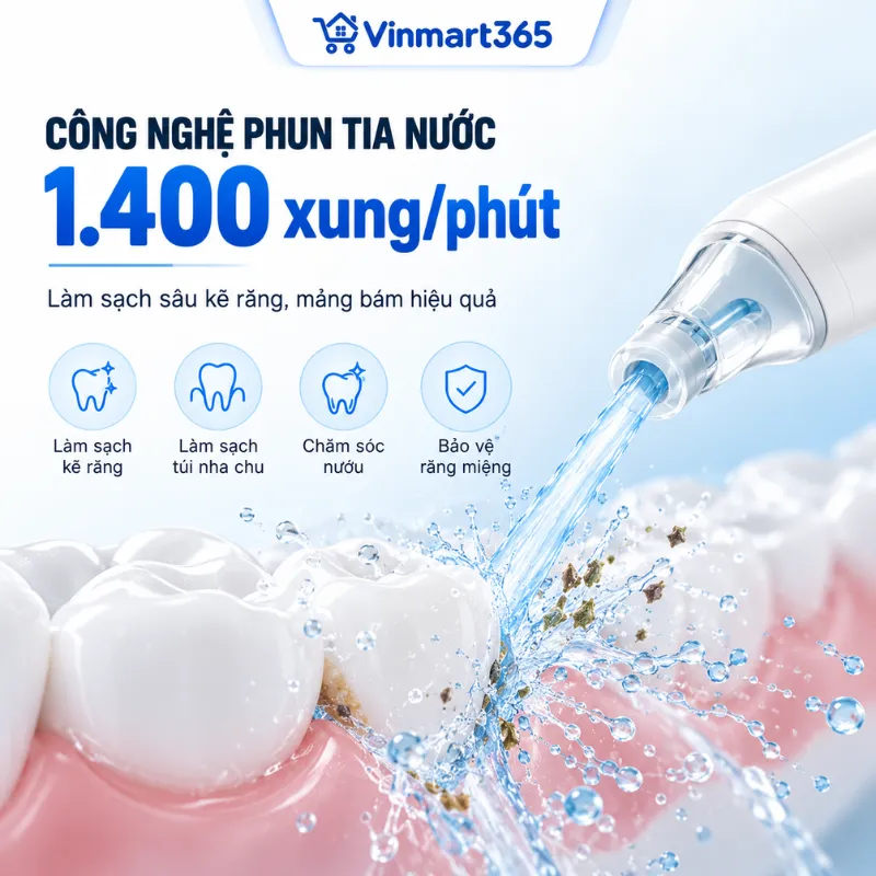 Công nghệ phun tia nước 1.400 xung/phút