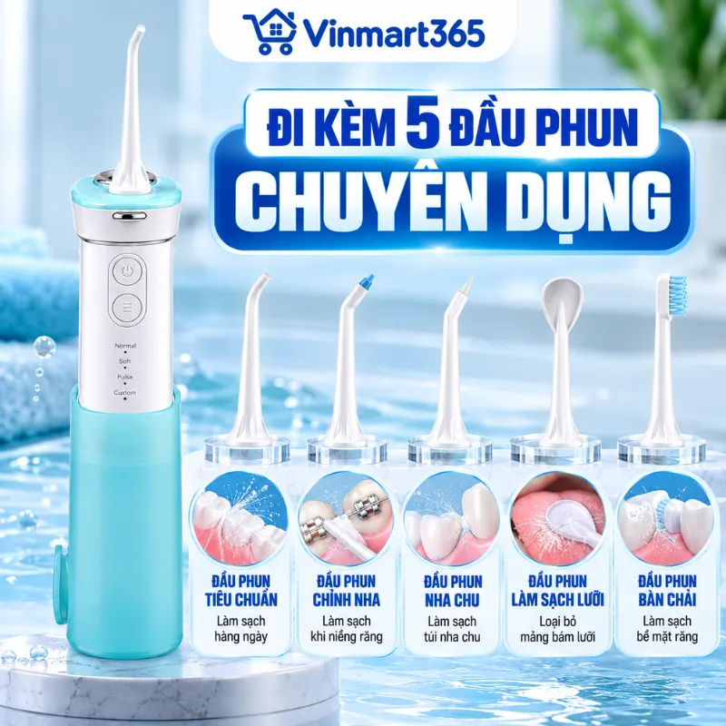 Đi kèm 5 đầu phun chuyên dụng