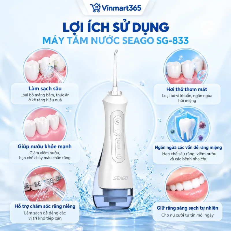 Lợi ích của việc sử dụng máy tăm nước Seago SG-833