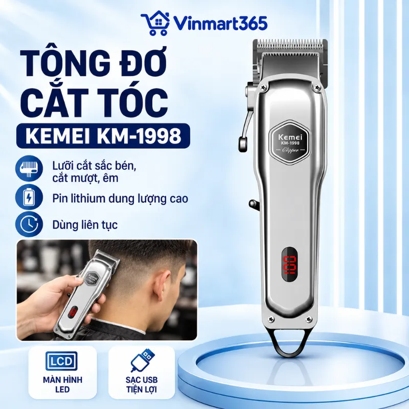 Tông đơ cắt tóc Kemei KM-1998
