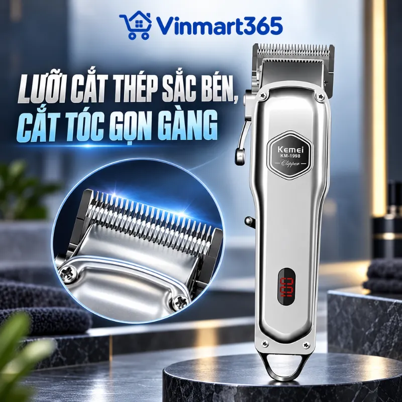Lưỡi cắt thép sắc bén, cắt tóc gọn gàng
