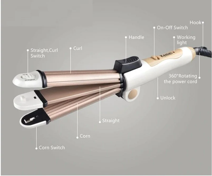 Máy Làm Tóc Đa Năng 3IN1 Kemei KM-1213 Nhật Bản