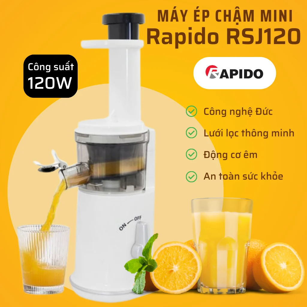 Máy Ép Chậm Mini Rapido RSJ120