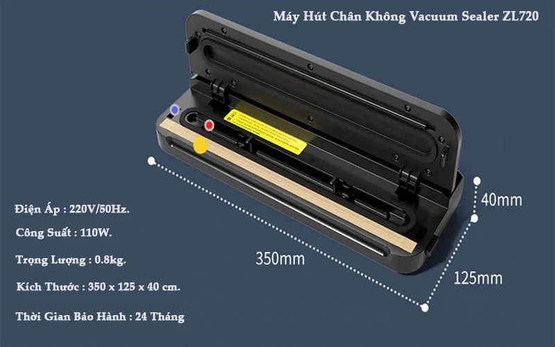 Máy Hút Chân Không Vacuum Sealer ZL-720 Cao Cấp