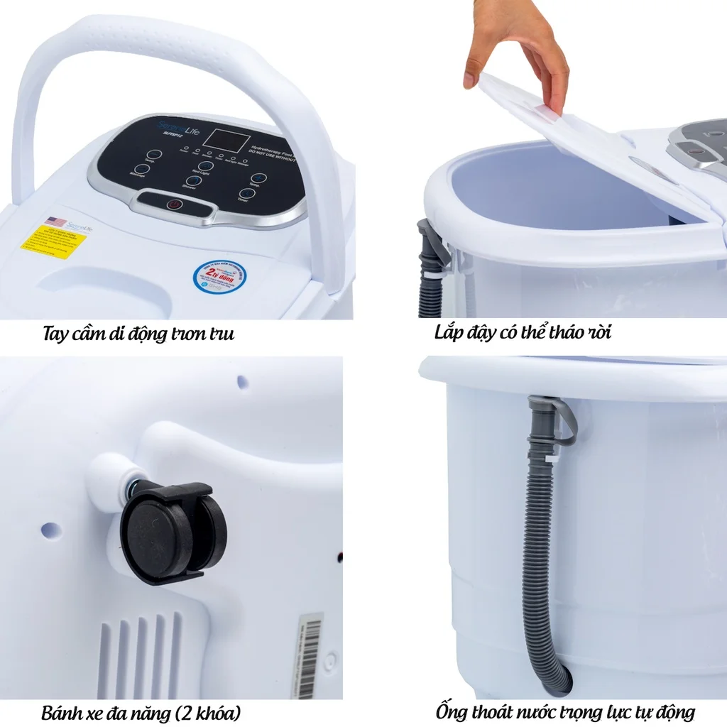 Bồn ngâm chân massage SereneLife SL12