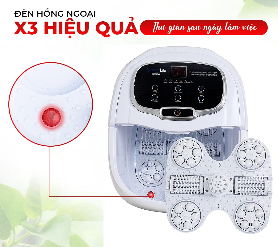Bồn ngâm chân massage SereneLife SL12