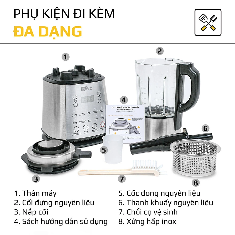 Máy làm sữa hạt Olivo X20 Plus