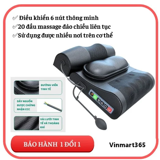 Gối massage Nintaus 20 bi hồng ngoại