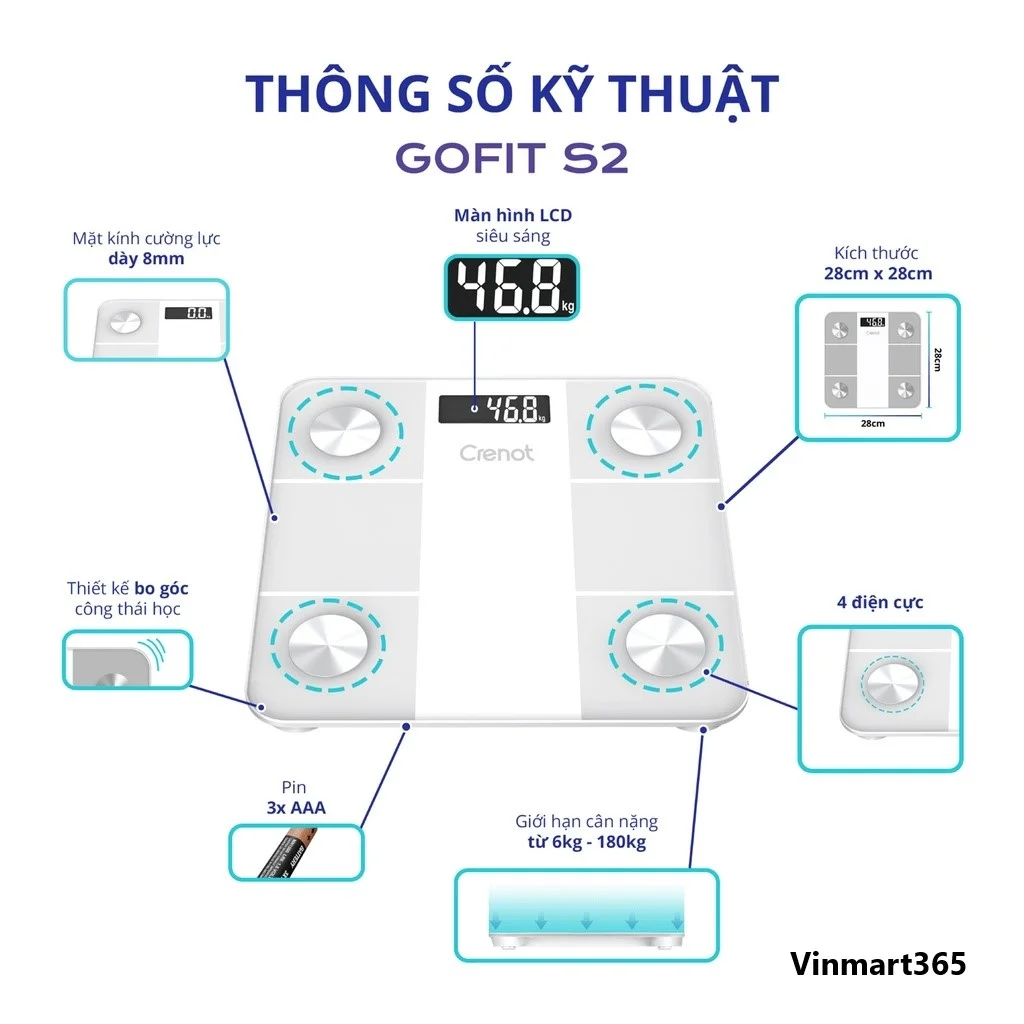 Cân điện tử Crenot Gofit S2