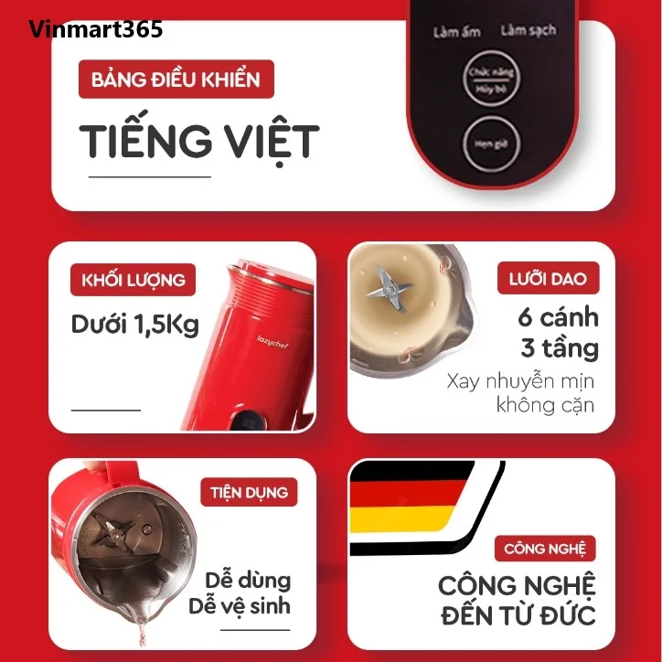 Máy làm sữa hạt Lazychef chính hãng