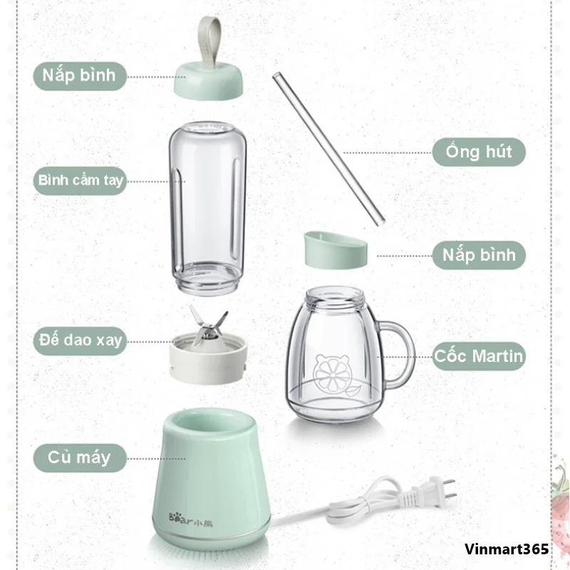 Máy xay sinh tố cầm tay Bear LLJ-D04A1