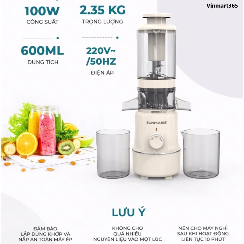 Máy ép chậm Sunhouse SHD5515