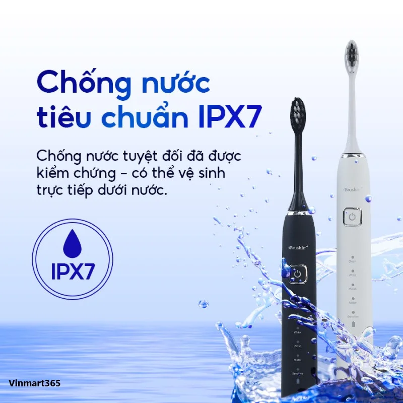 Bàn chải điện Brushie tích hợp máy rửa mặt 