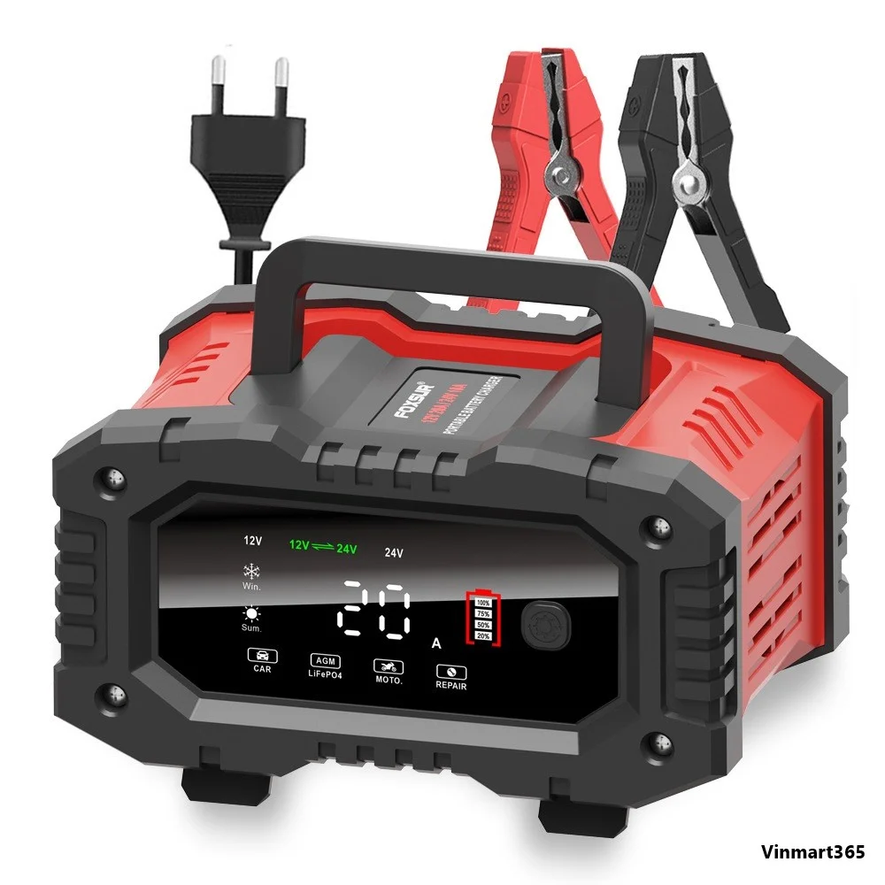 Sạc ắc quy Foxsur 12V-24V 300Ah