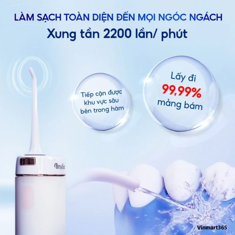 Máy tăm nước cầm tay Brushie mini cao cấp