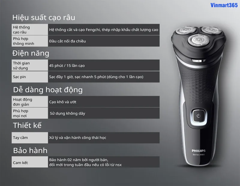 may-cao-rau-philips-s2305-chinh-hang