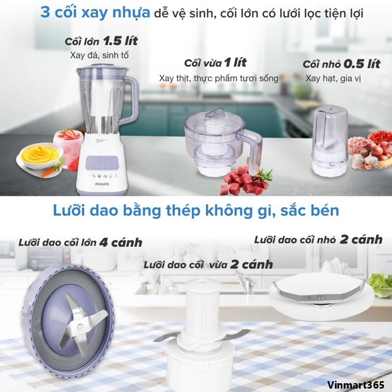 Máy xay sinh tố Philips HR2223/00