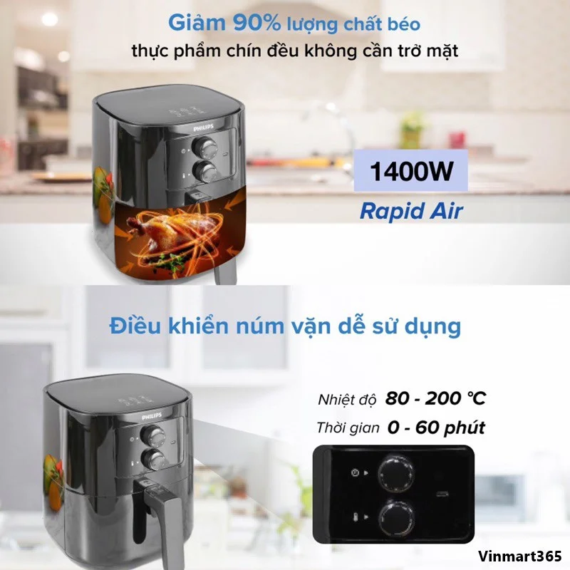 Nồi chiên không dầu Philips HD9200/90