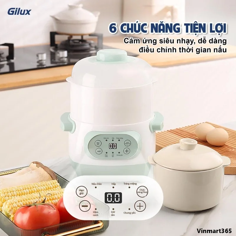 Nồi nấu cháo chậm Gilux 1L
