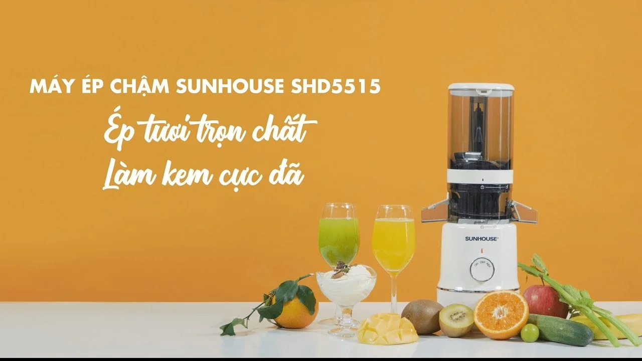 [Review] Máy Ép Chậm Sunhouse SHD5515 Trái Cây Nhật Bản Cao Cấp