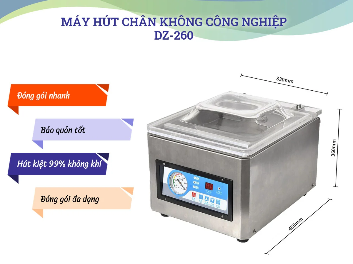 Máy hút chân không DZ260 công nghiệp