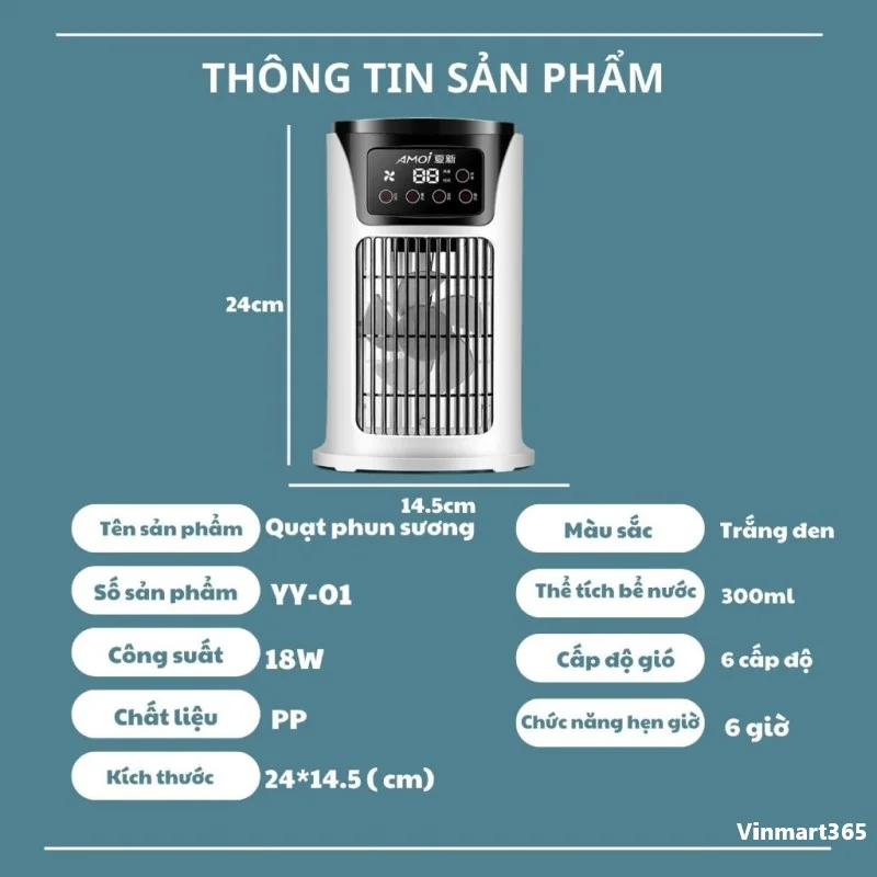 Quạt điều hòa phun sương AMOI