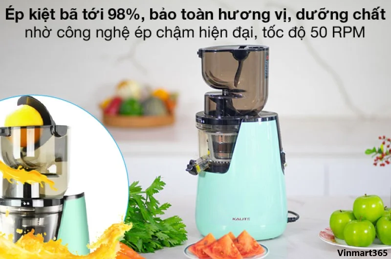 Máy ép chậm Kalite ép kiệt bã