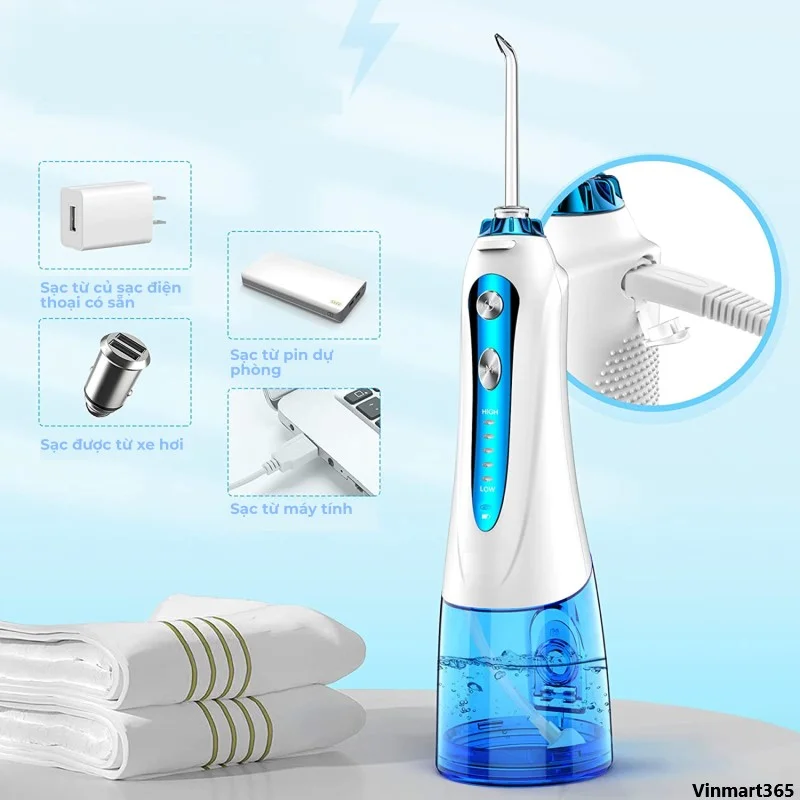 Máy tăm nước H2OFloss HF-P11 đa năng
