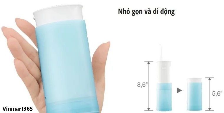 Máy tăm nước Panasonic EW-DJ10 có thiết kế nhỏ gọn và di động