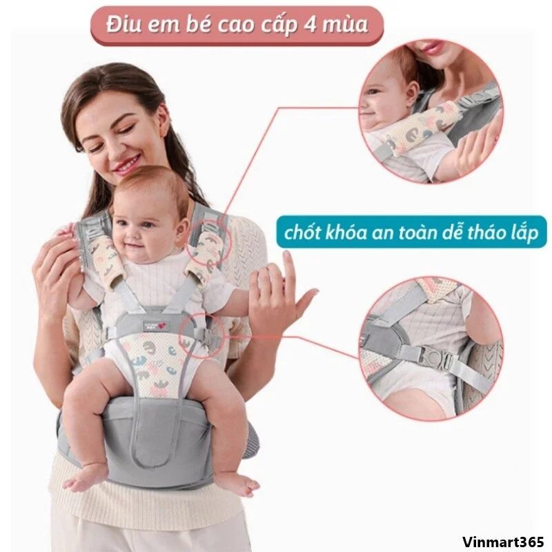 Địu cho bé Lovebaby thông minh